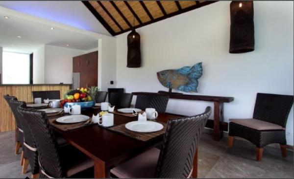 Villa anjali blue - diningroom table vie